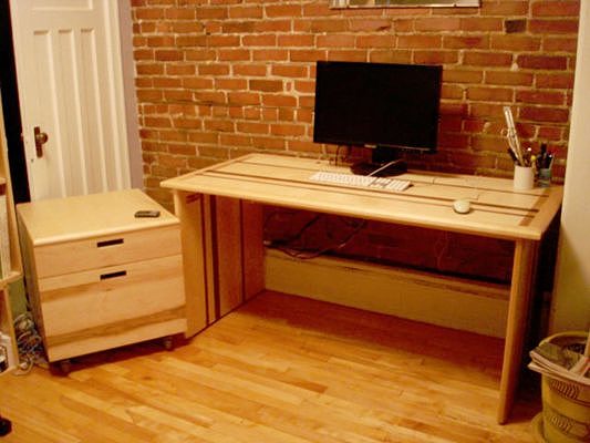 bureau-ordinateur-bois-massif-meuble-travail-montreal
