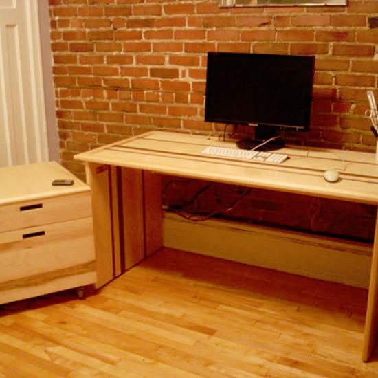 bureau-ordinateur-bois-massif-meuble-travail-montreal